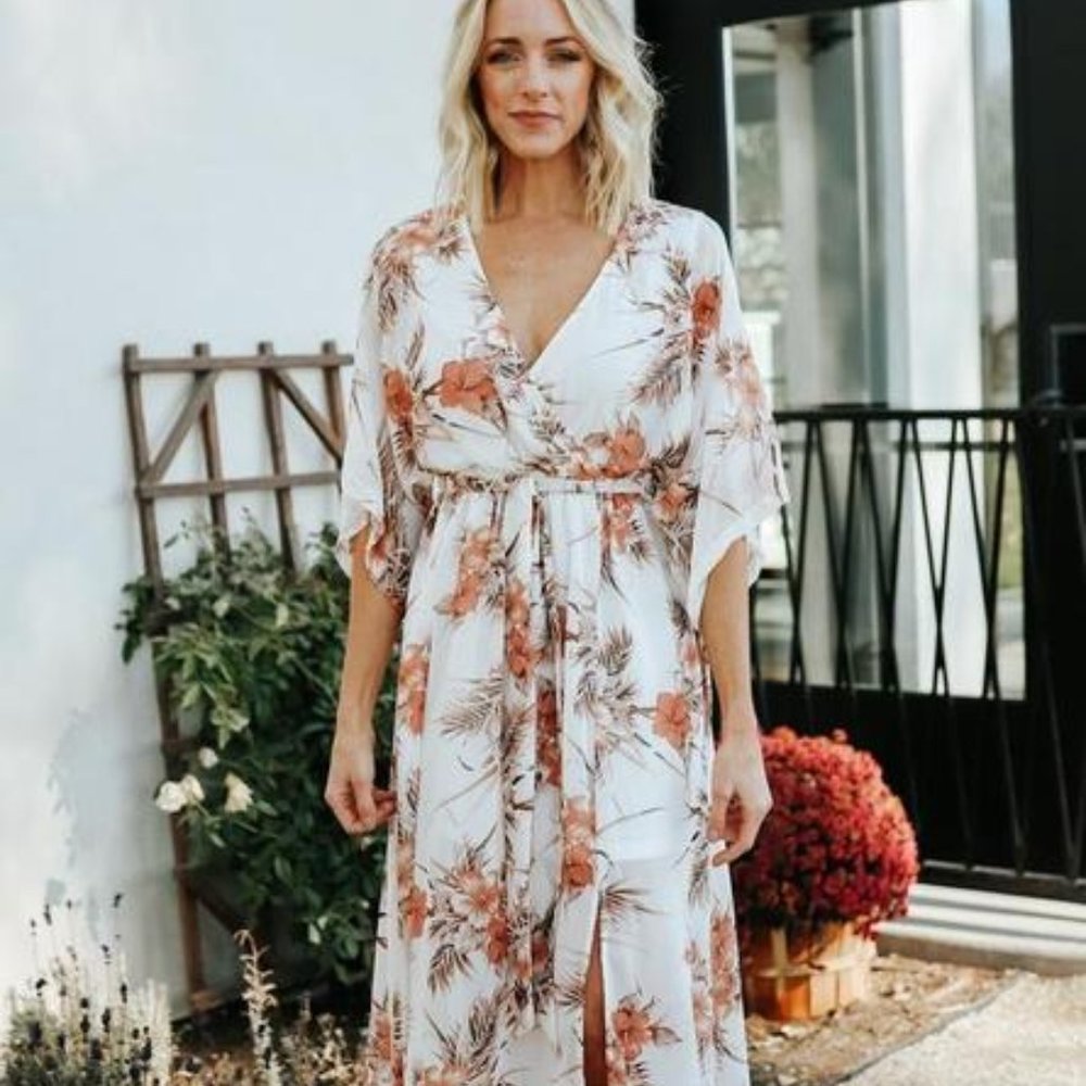 Baltic Born Kia Kimono Maxi Dress Large NWOT